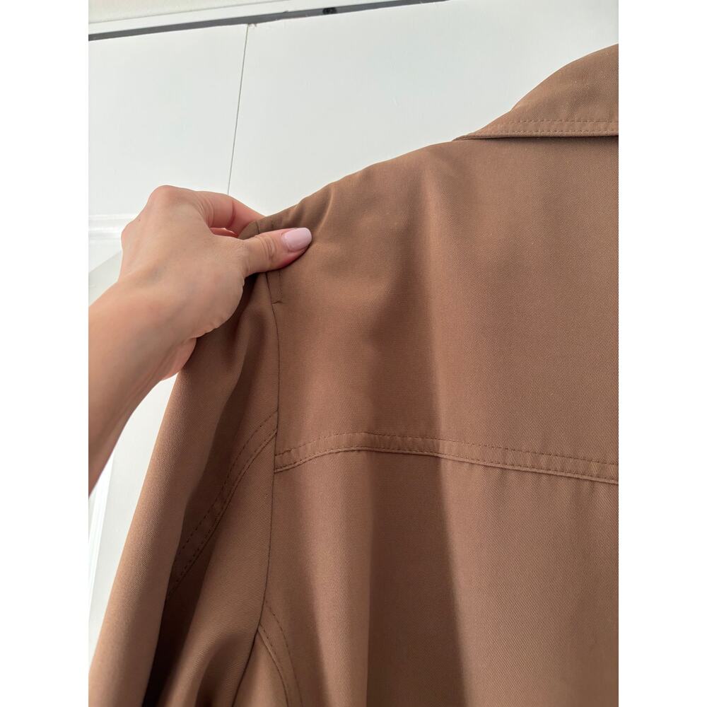 Gallery Medium dark green Double-Breasted Trench Coat - Picture 11 of 12